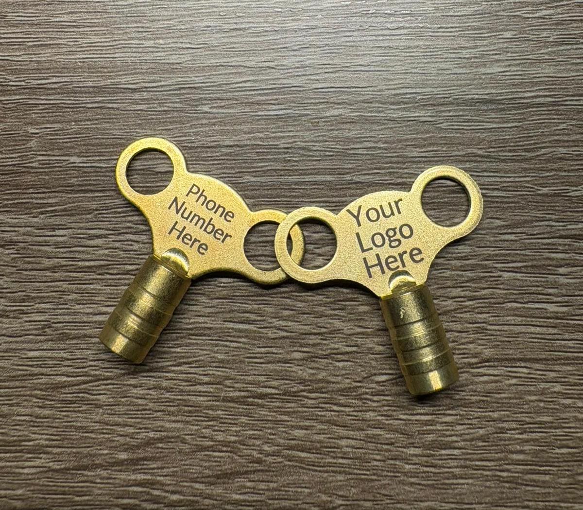Custom Personalised Brass Radiator Keys