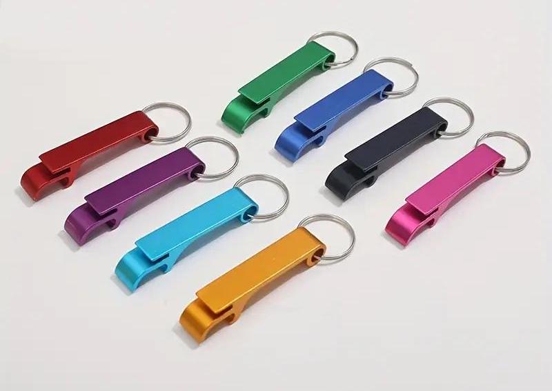Personalised Bottle Opener Keyring – Custom Engraved Metal Can Opener – Wedding Favours, Birthday Gifts, Corporate Promotional Keychains