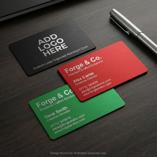 Engraved Aluminium Business Cards